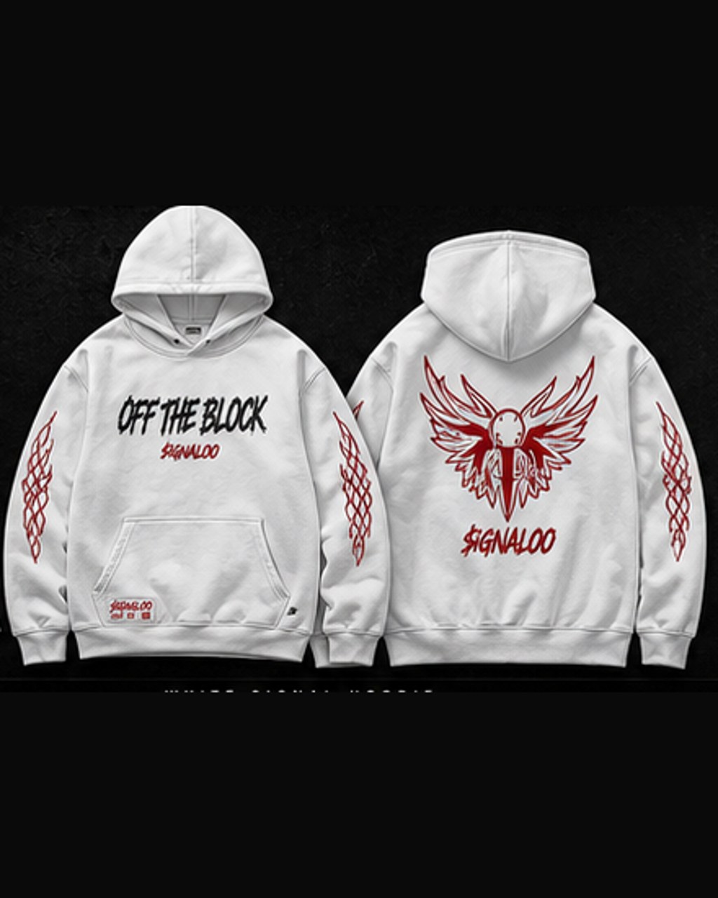 WHITE SIGNAL HOODIE from the SIGNAL 00 Off the Block collection