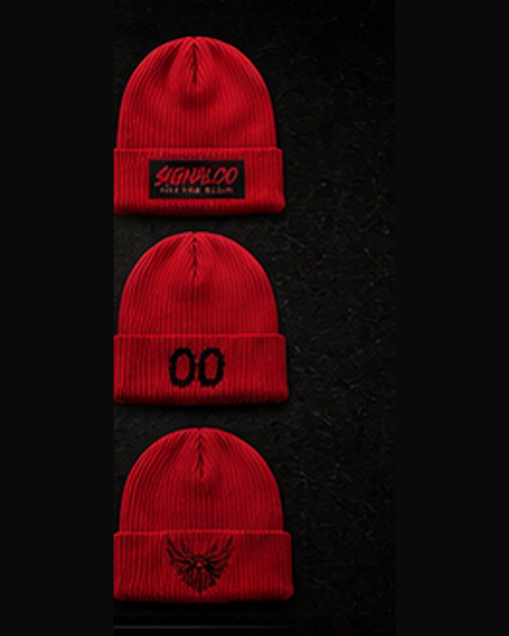 RED SIGNAL BEANIE from the SIGNAL 00 Off the Block collection